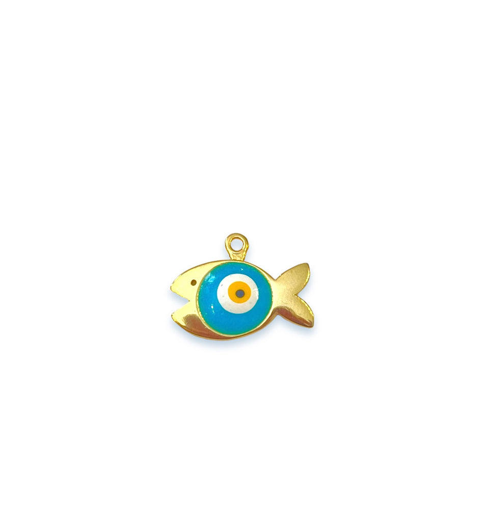 Gold-Filled Eye Fish Charm, 1pc