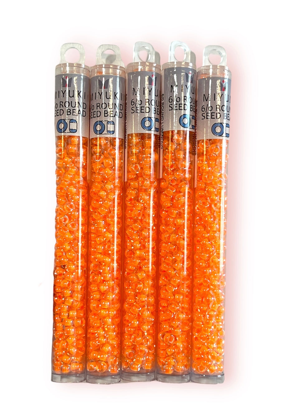 Orange Miyuki 6/0 Round Seed Beads