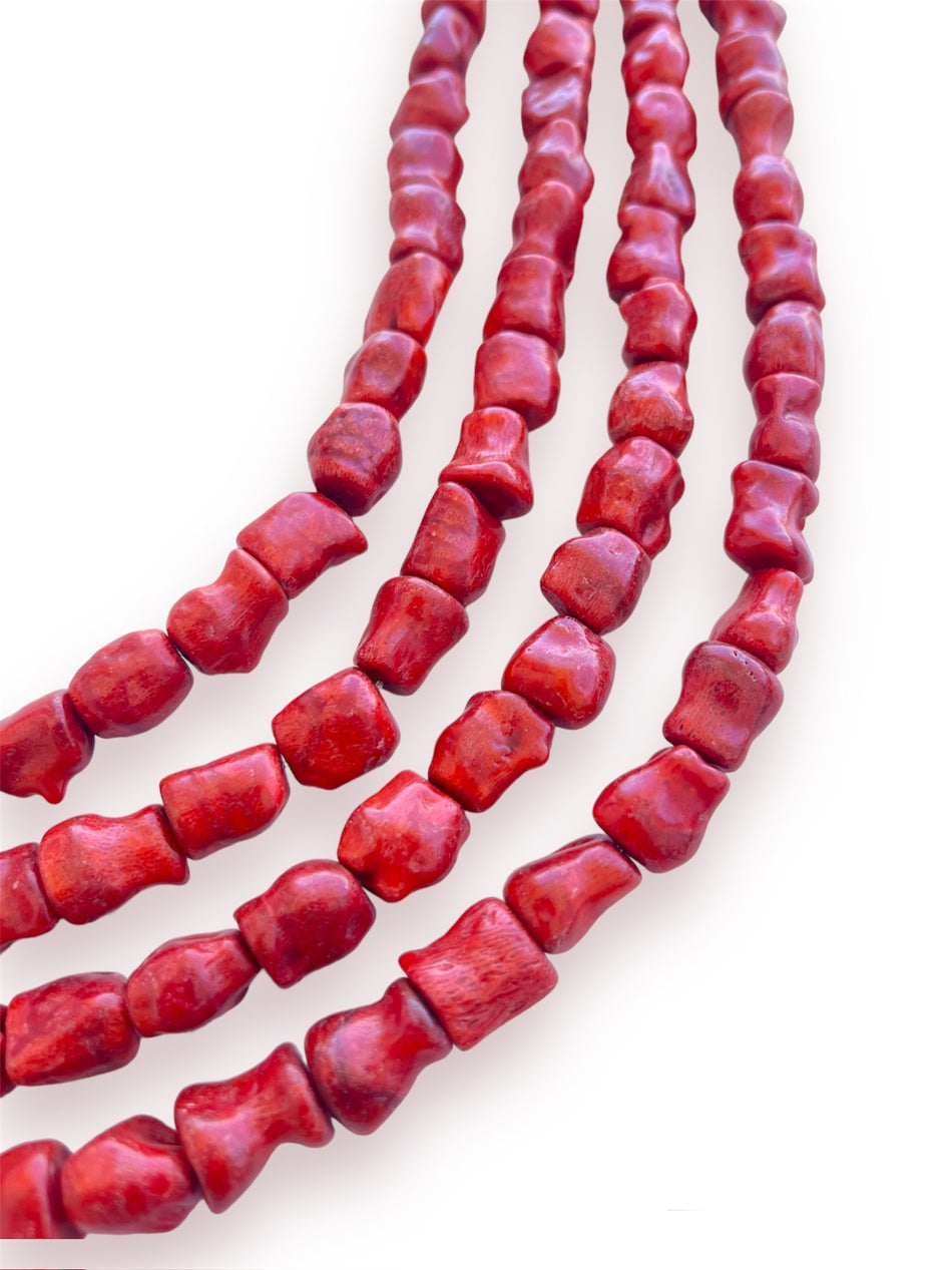 Red Coral Chunk Strand