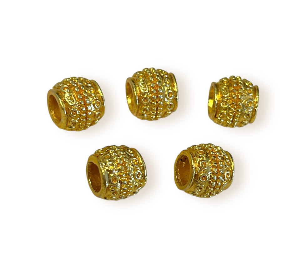 Gold-Filled Large Hole Spacer Beads, 5pcs