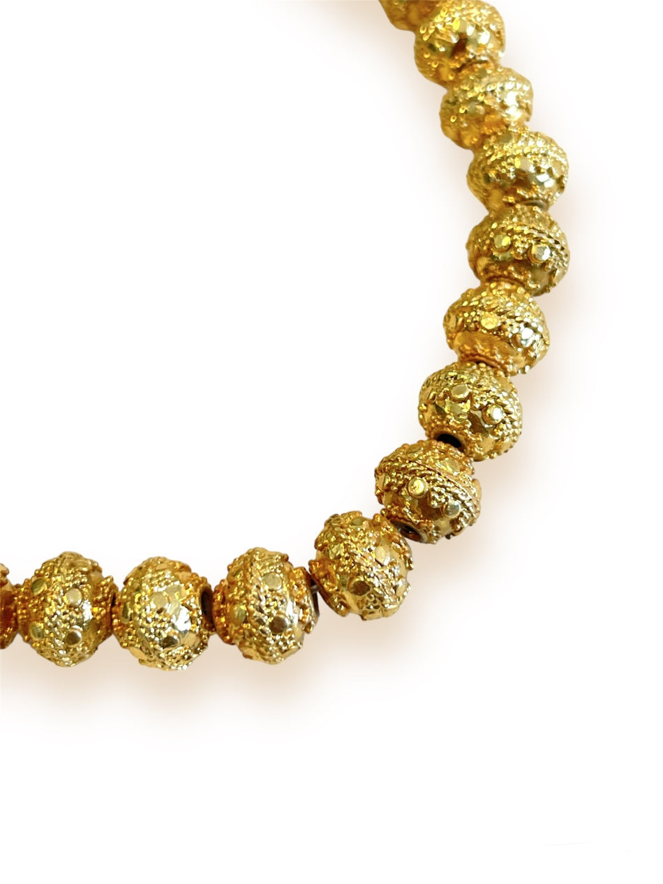 Gold-Filled Beadcap Strand, 8mm