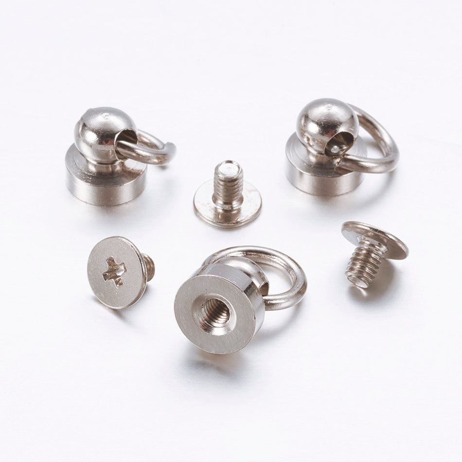 Silver Screw Nuts, 6pcs