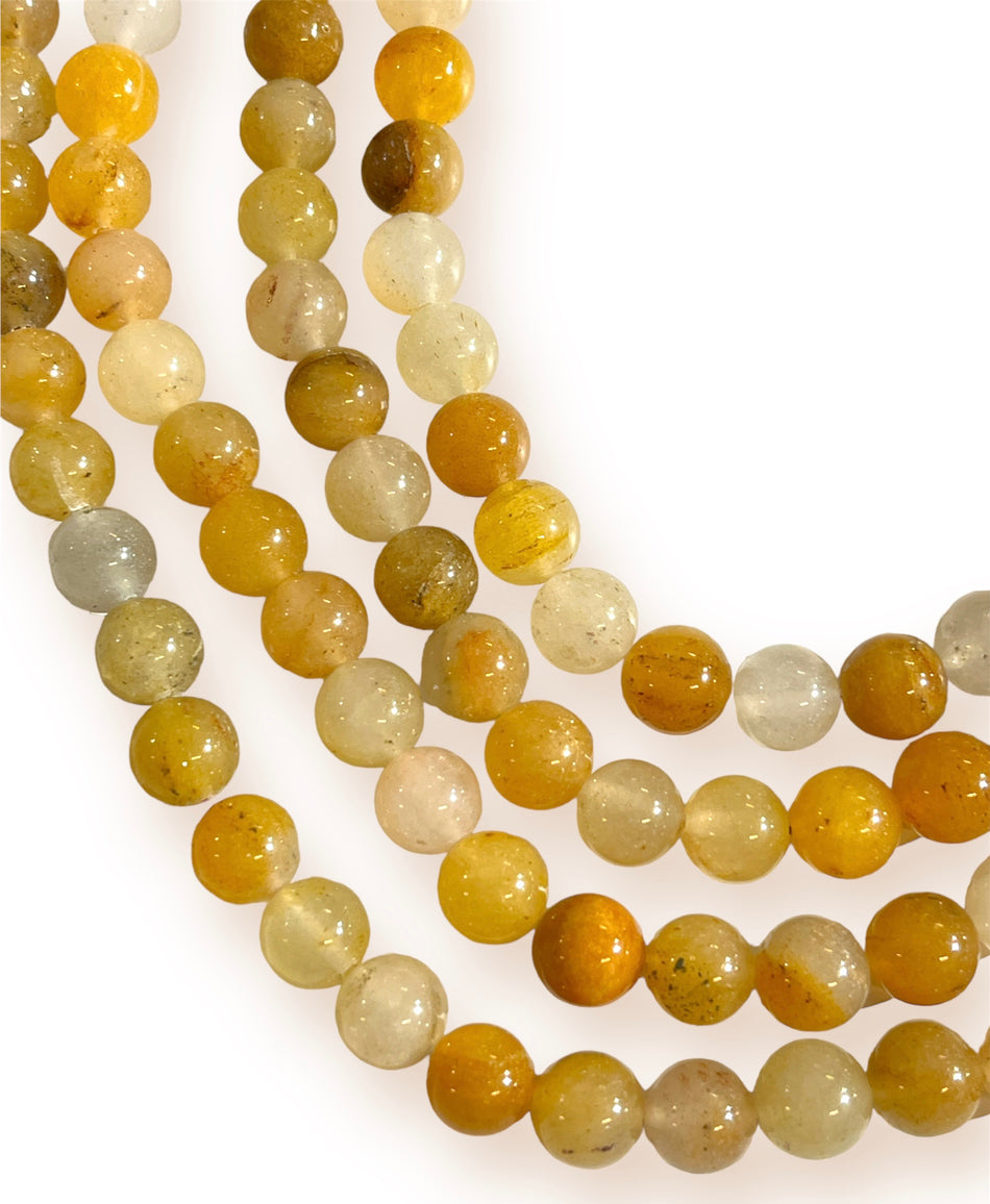 Light Brown  Round Jade Strand, 10mm