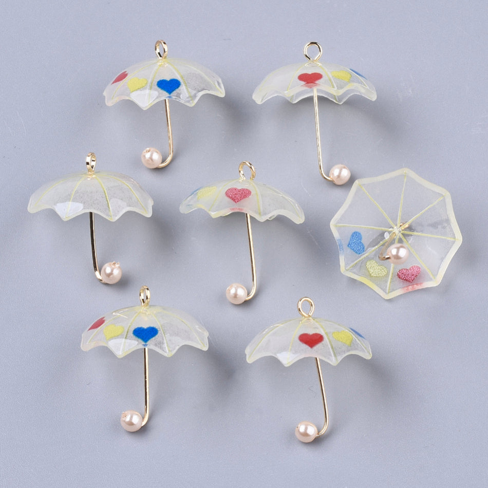 Umbrella Pendant, 3D 20mm 2pcs