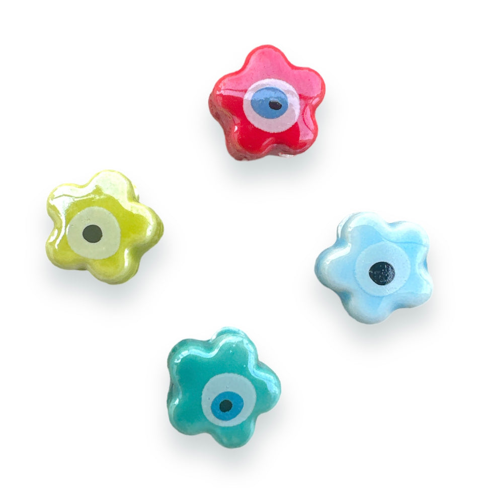 Ceramic Eye-Flower, 4pcs