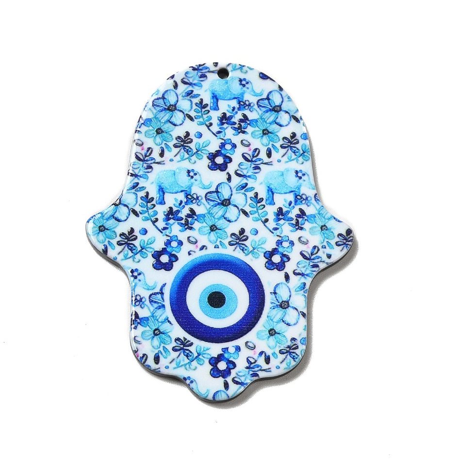 Acrylic Hamsa Pendant, 1pc