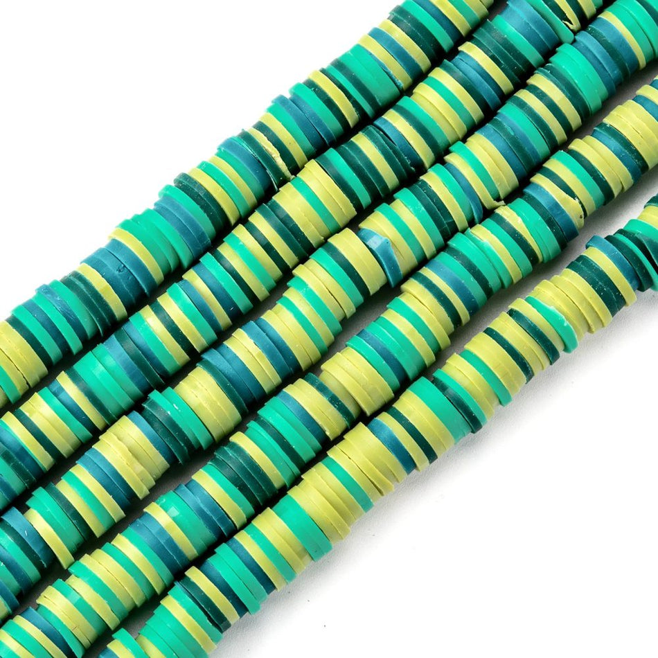 Multicolor Polymer Clay Strand #10, 8mm