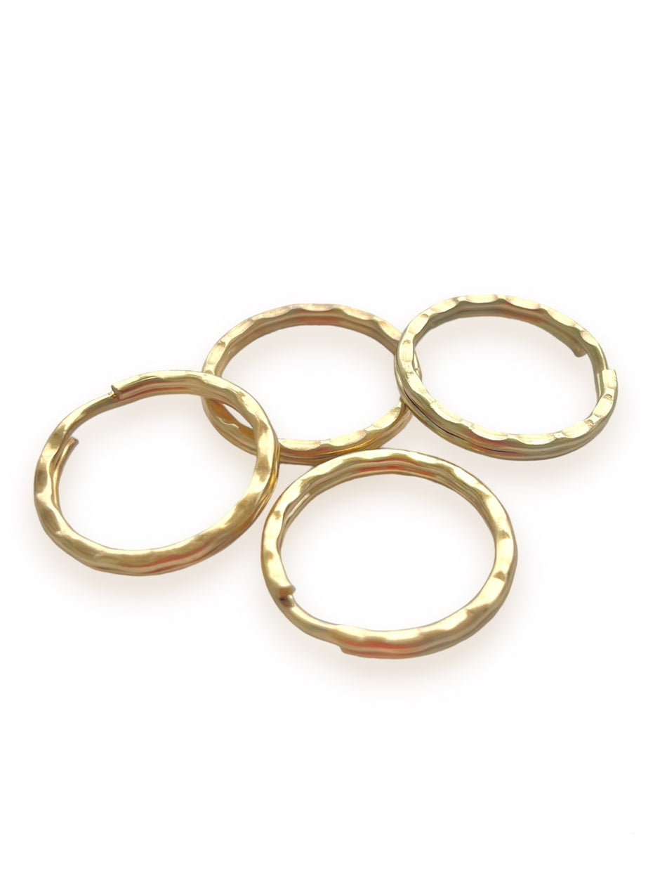 Gold Key Chain Split Ring, 4pcs