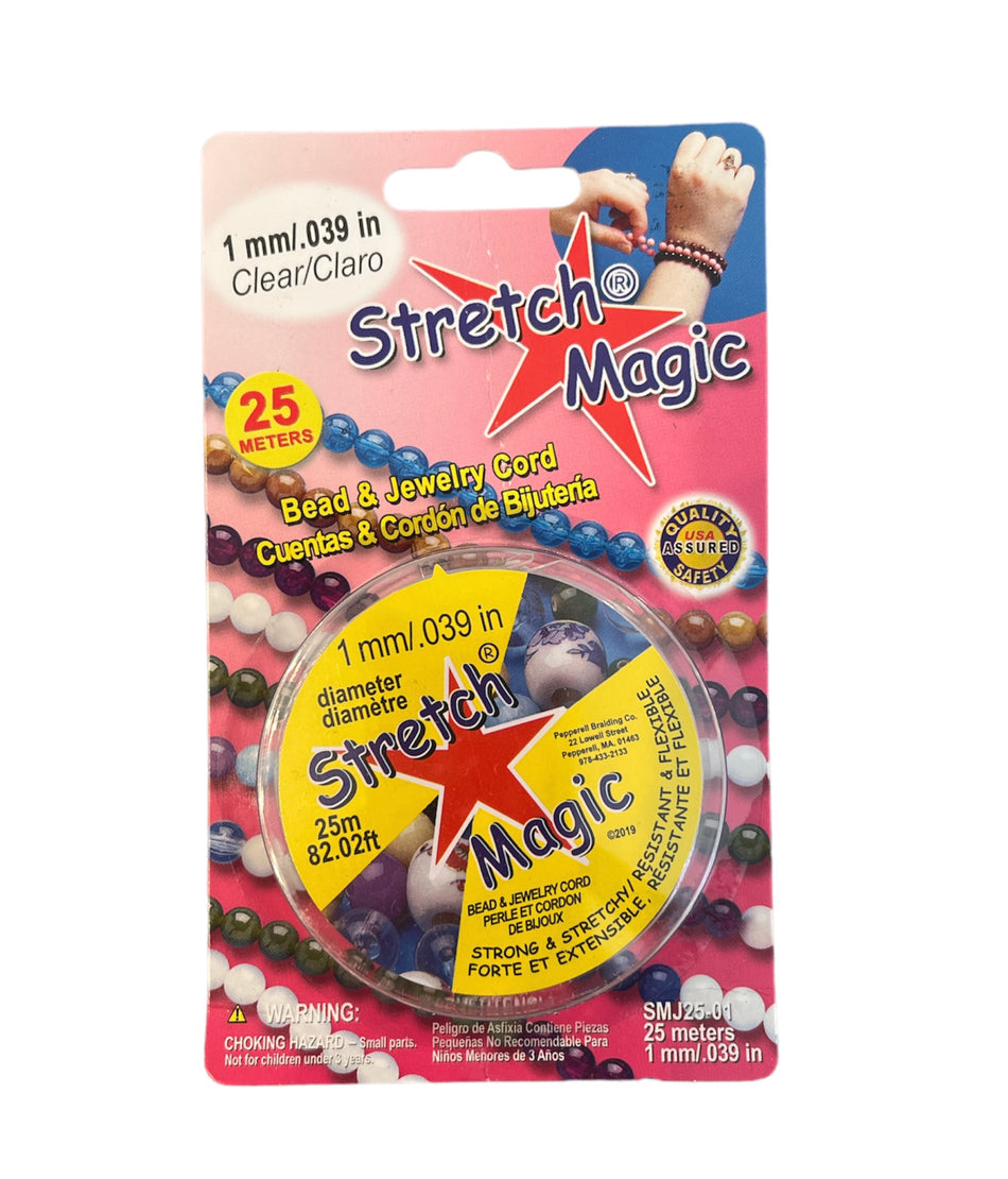 Stretch Magic Cord Clear, 25 Meters 1mm