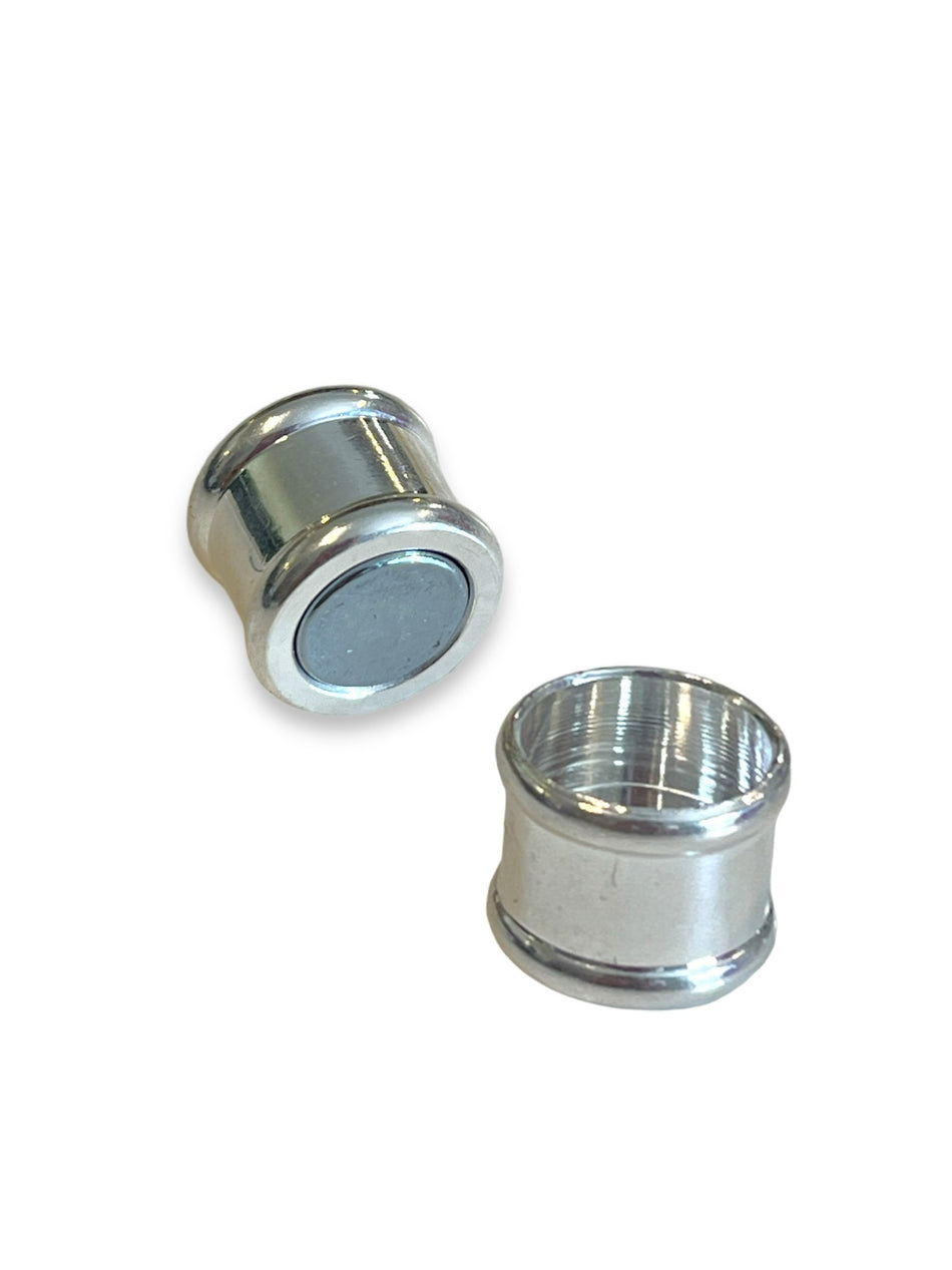 Magnetic Silver End Caps, 1 Pair