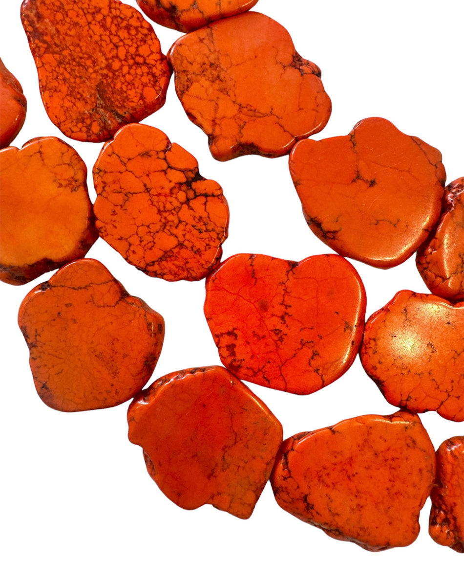 Vibrant Orange Magnesite Slice Strand