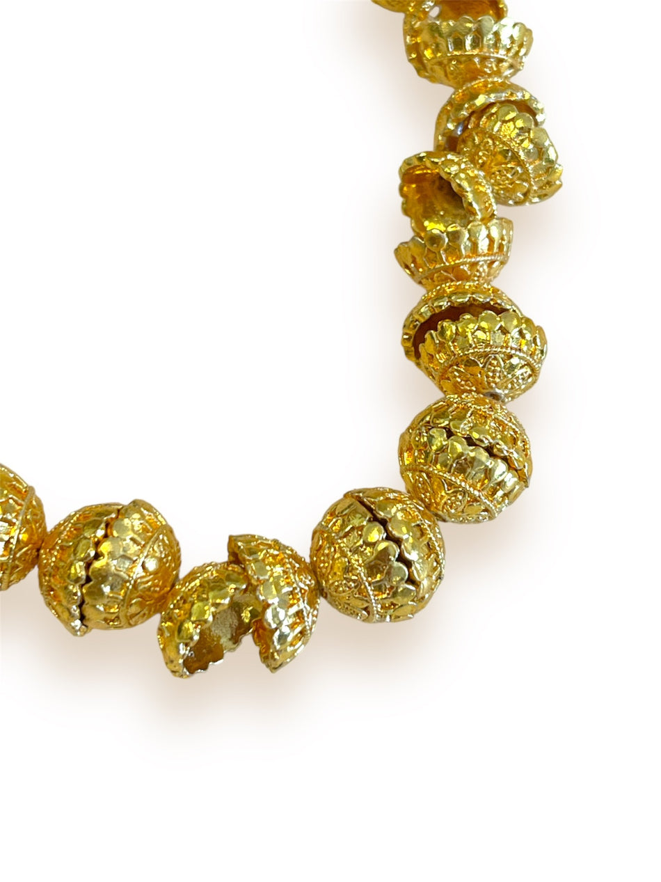 Gold-Filled Beadcap Strand, 14mm