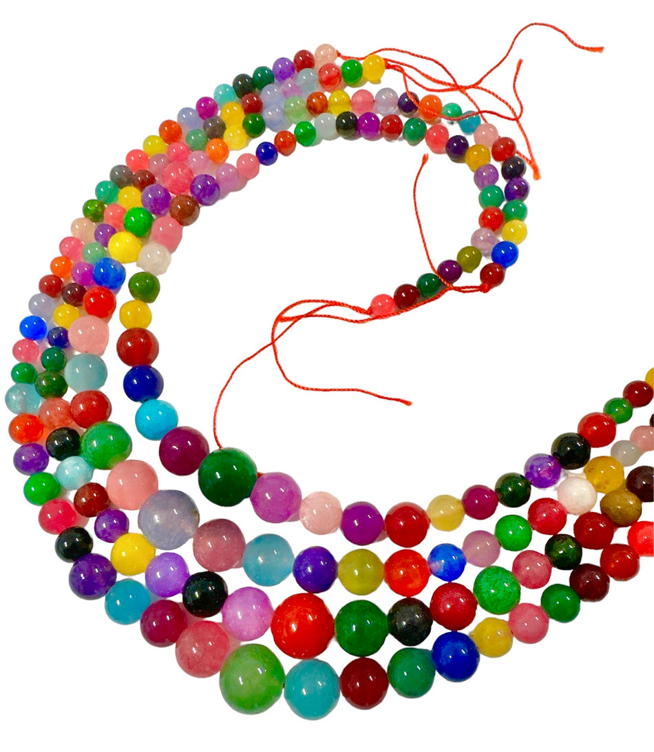 Multi Shape, Multicolor Jade Strand