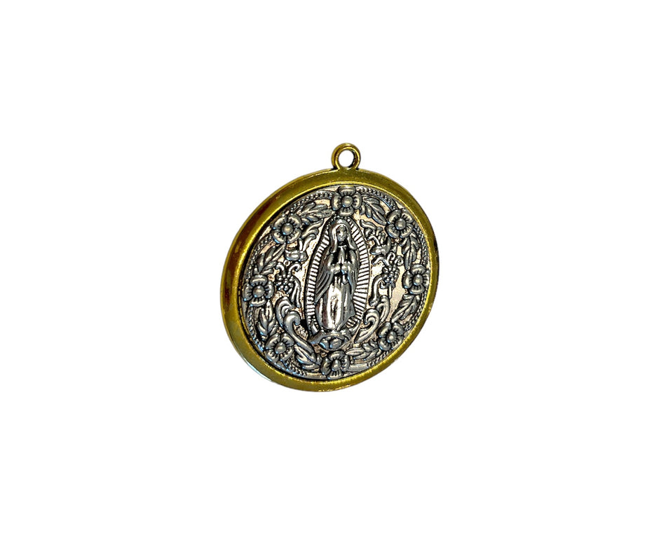 Virgen de Guadalupe, Round Pendant, 1pc