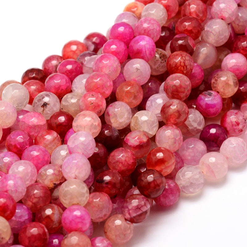 Fucsia Mix Agate Strand, 48pcs