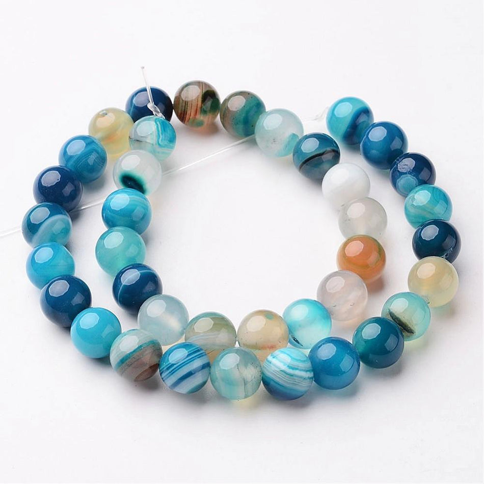 Sky Mix Agate Strand, 64pcs