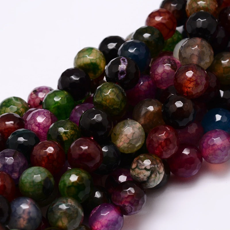 Dark Mix Multicolor Agate Strand, 48pcs