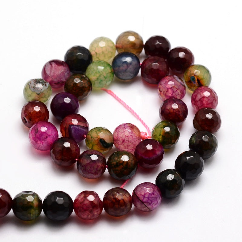 Dark Mix Multicolor Agate Strand, 48pcs