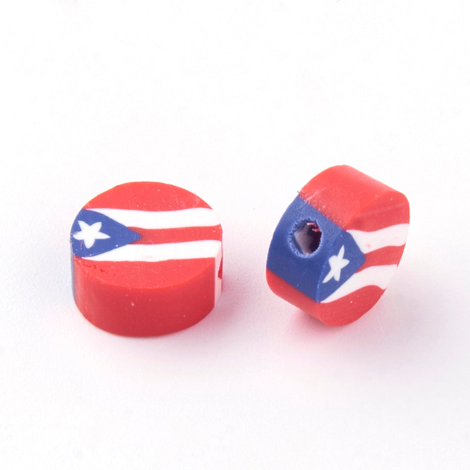 Banderas de Puerto Rico Poly Clay, 20mm