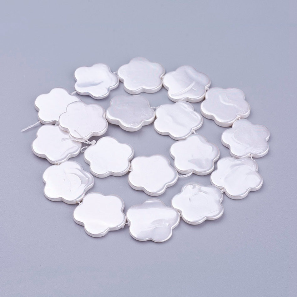 White Flower Shell Pearl, 1pc