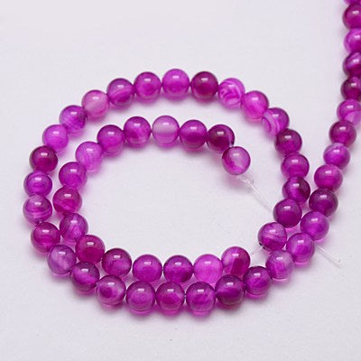 Magenta Agate Strand, 62pcs