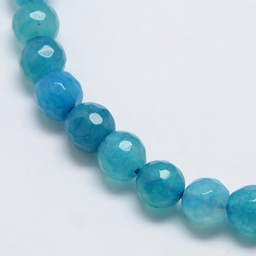 Sky Blue Agate Strand, 62pcs