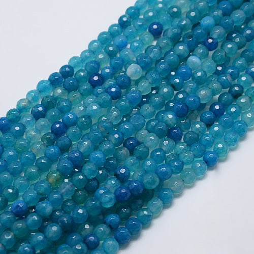 Sky Blue Agate Strand, 62pcs