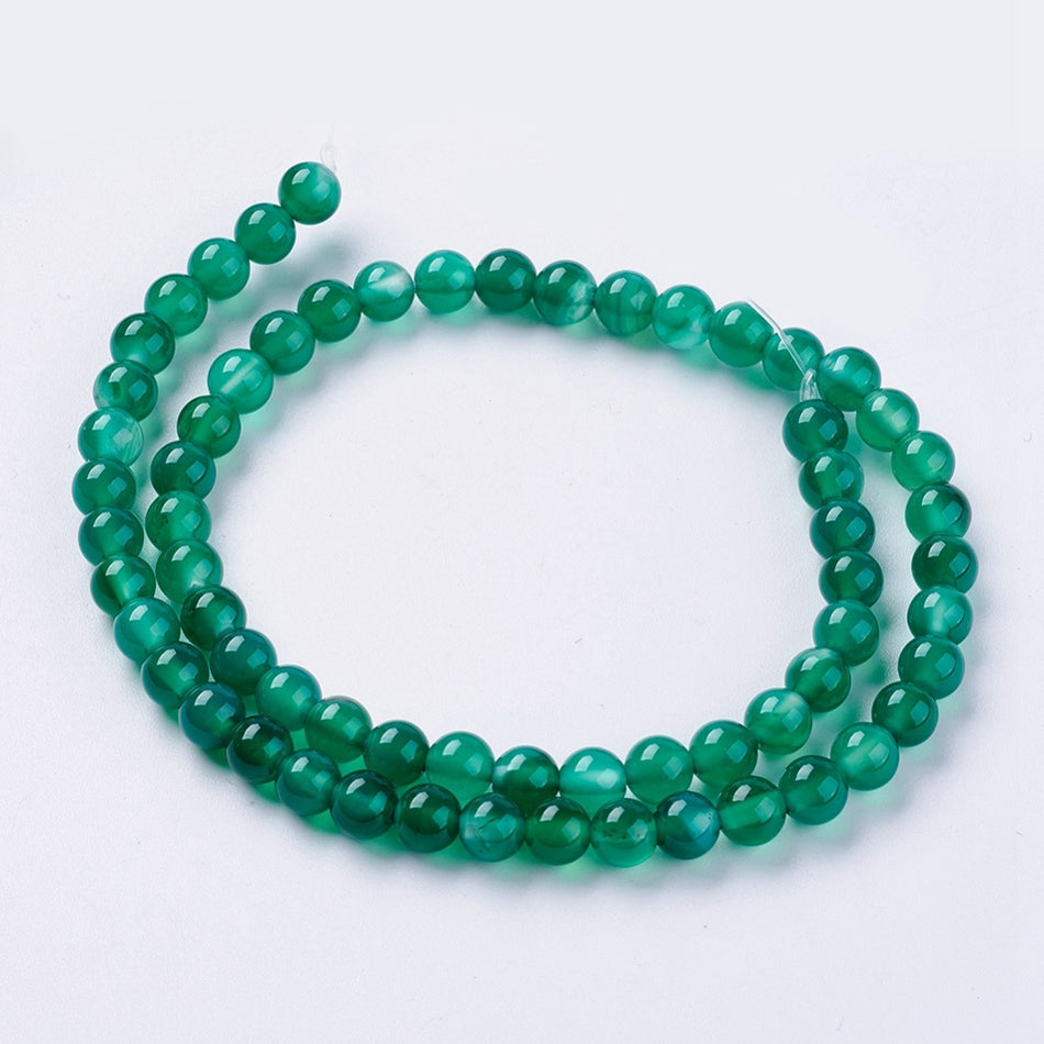 Green Agate Strand, 62pcs