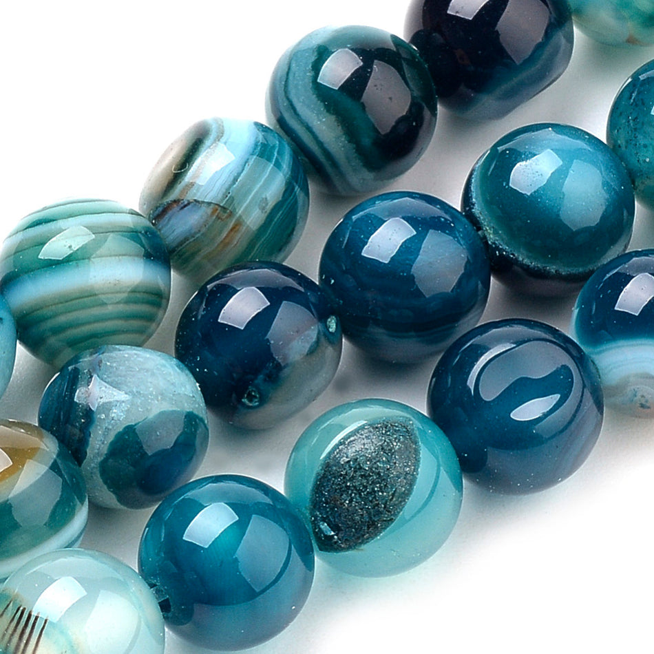 Blue Agate Strand, 47pcs