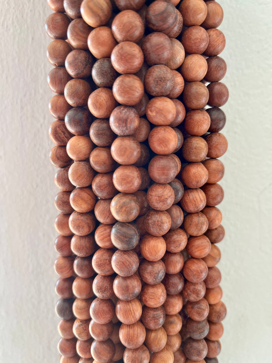 Wood round beads str, 10 mm, aprox. 38 pcs