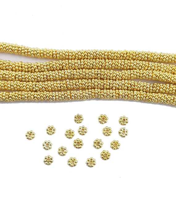 Gold-Filled Daisy Spacer Strand 8mm