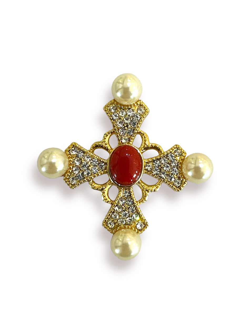 Gold-Filled Pearl Cross