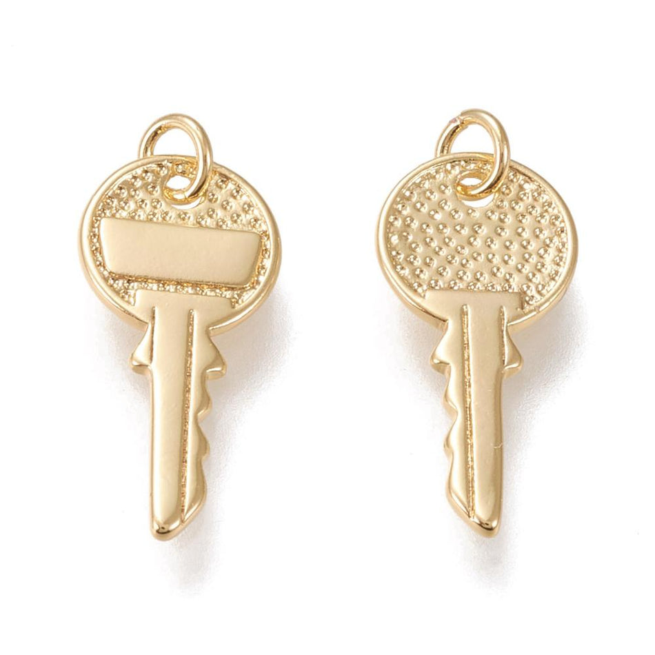 Gold-filled Small Keys, 2pcs