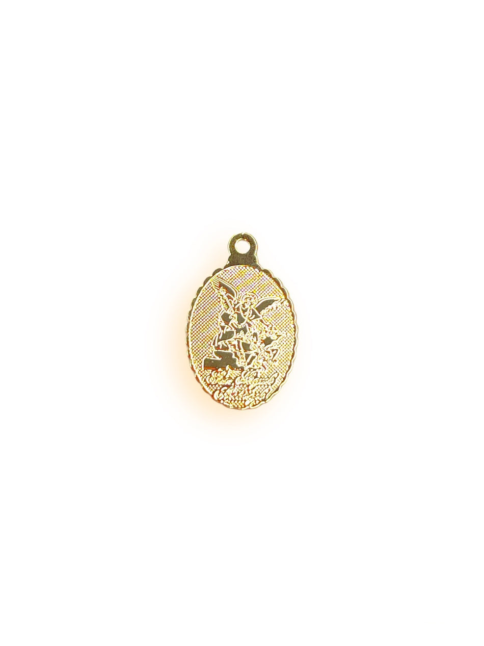 Gold-Filled San Miguel Arcángel Pendant, 2pcs