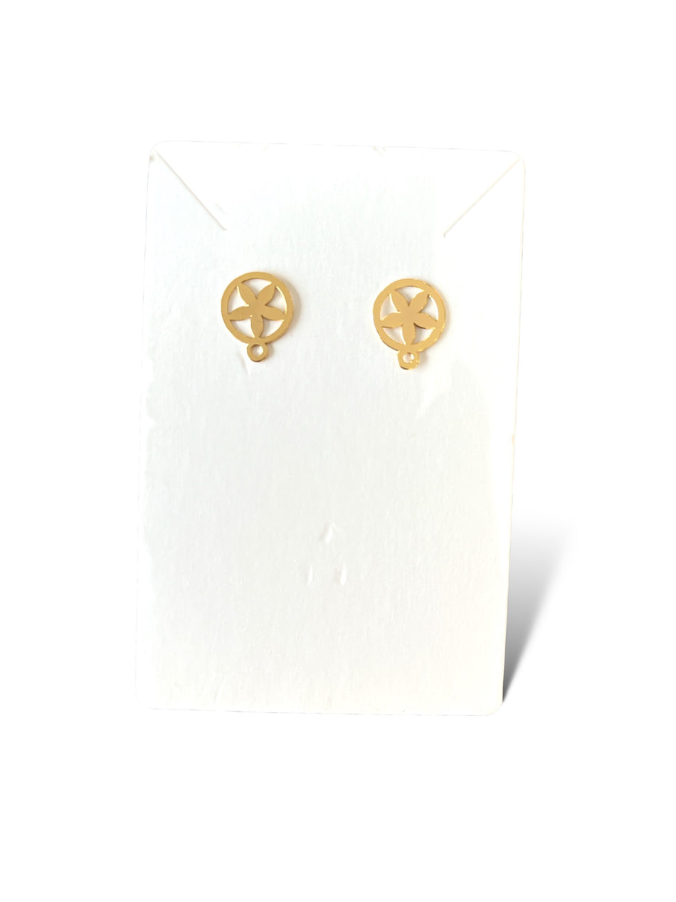 Gold-Filled Flower Base Earrings