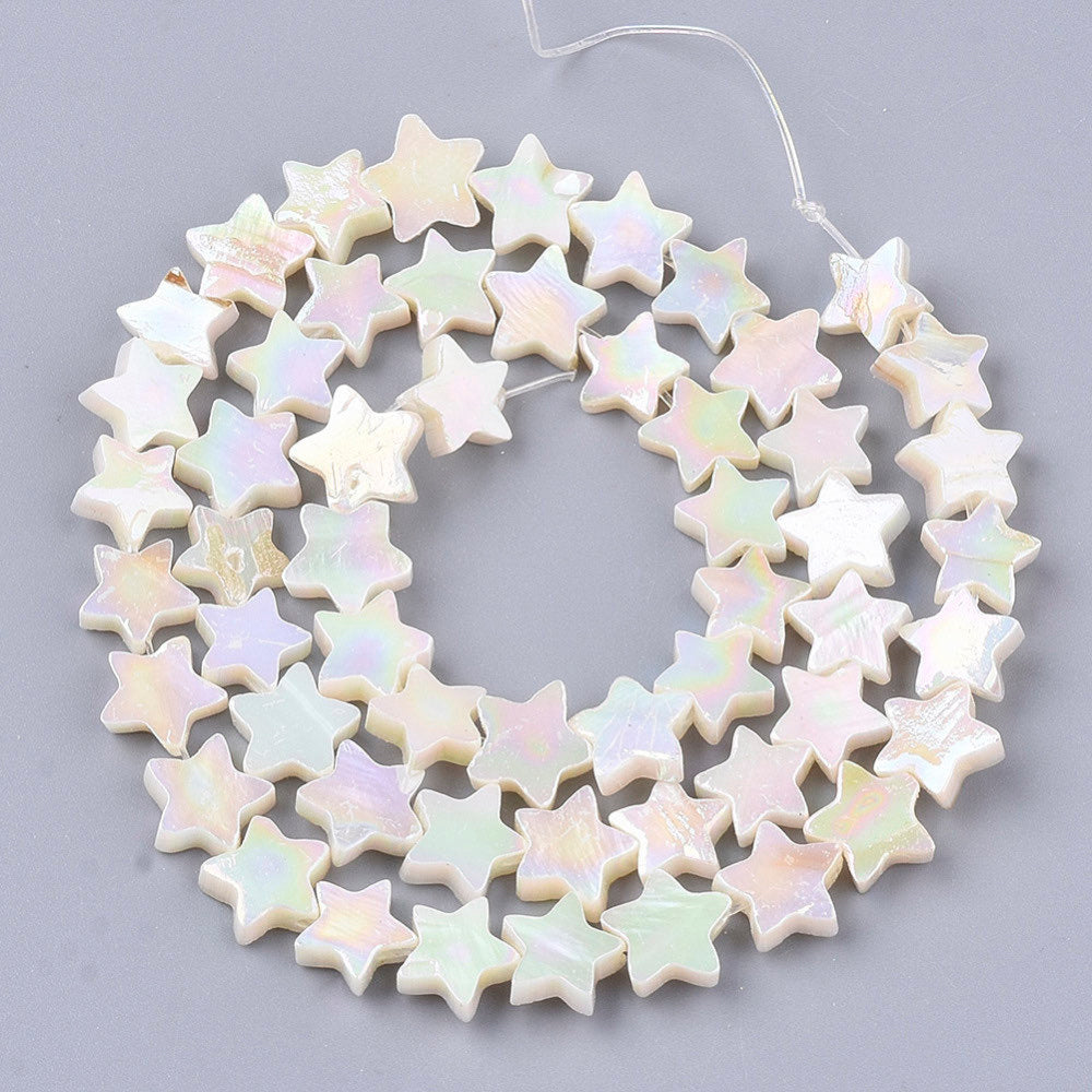 Shell Pearls Star Shell Pearl Star Strand – Damaris Beads