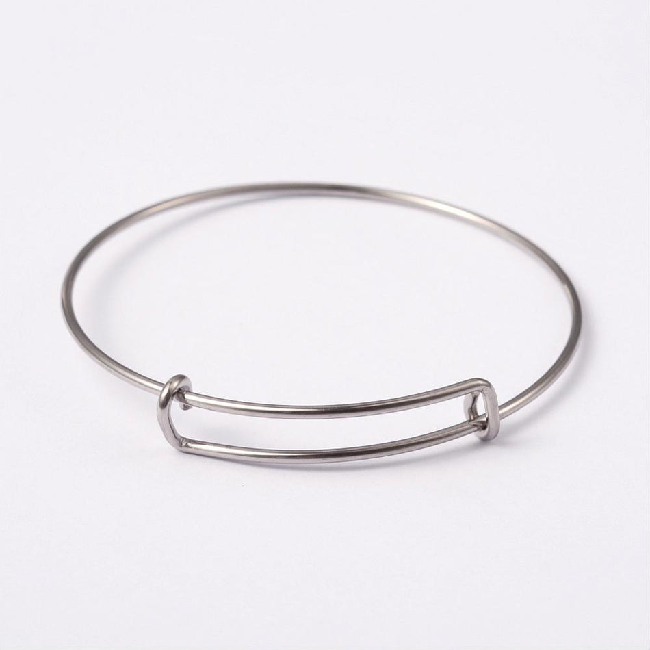 Expandable Stainless Steel Bangle 62mm, 1pc