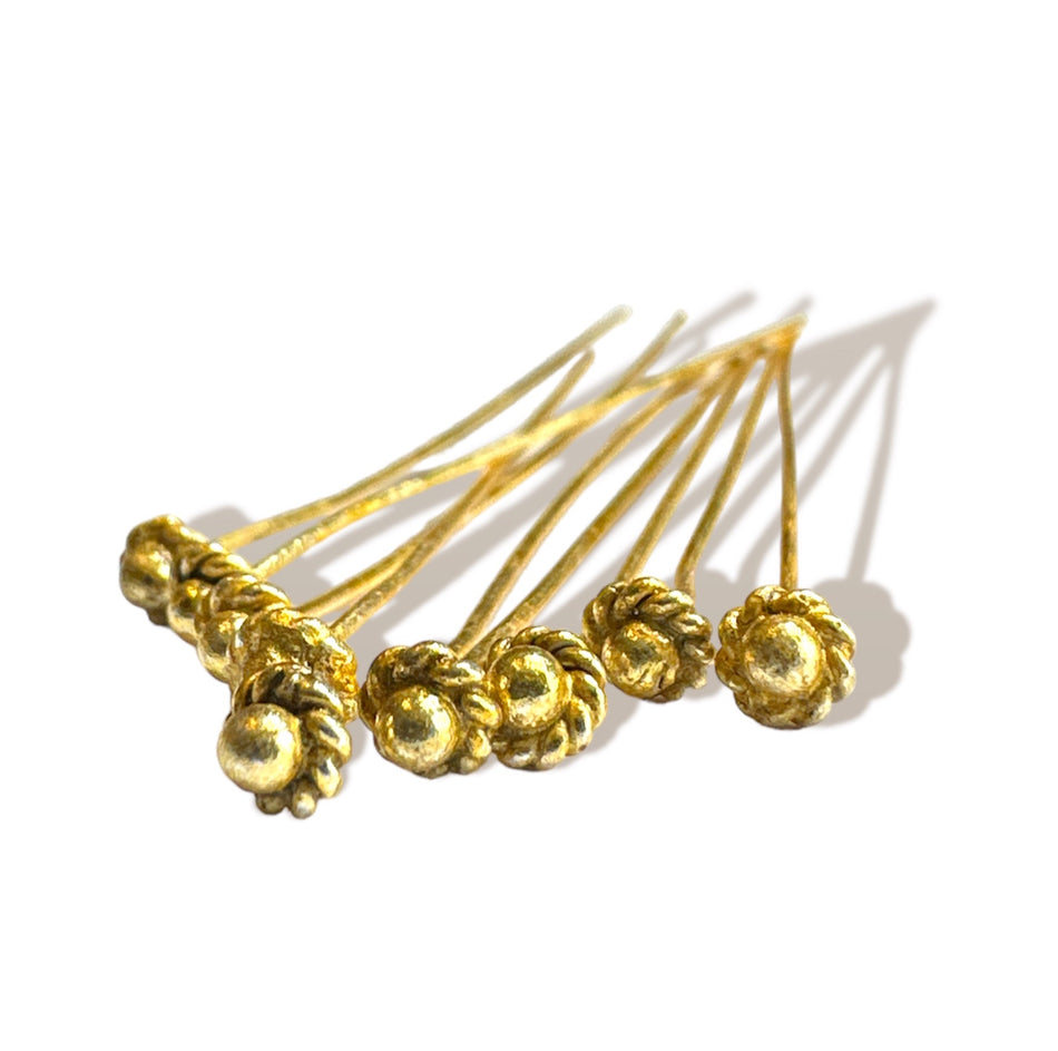 Gold-Filled Flower Pins 2”, 100pcs