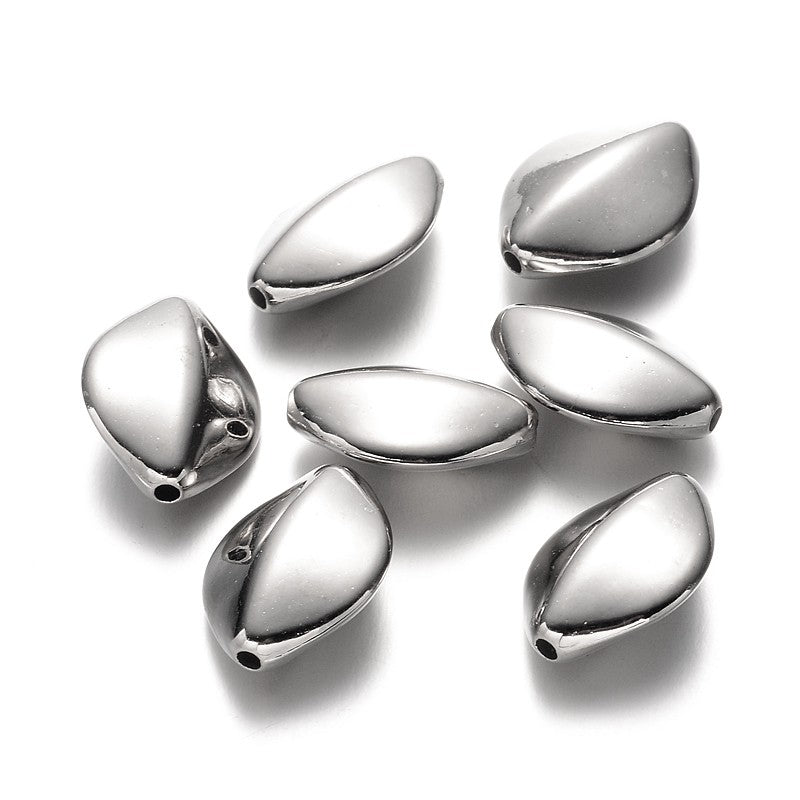 Oval Plastic Beads, 10pcs
