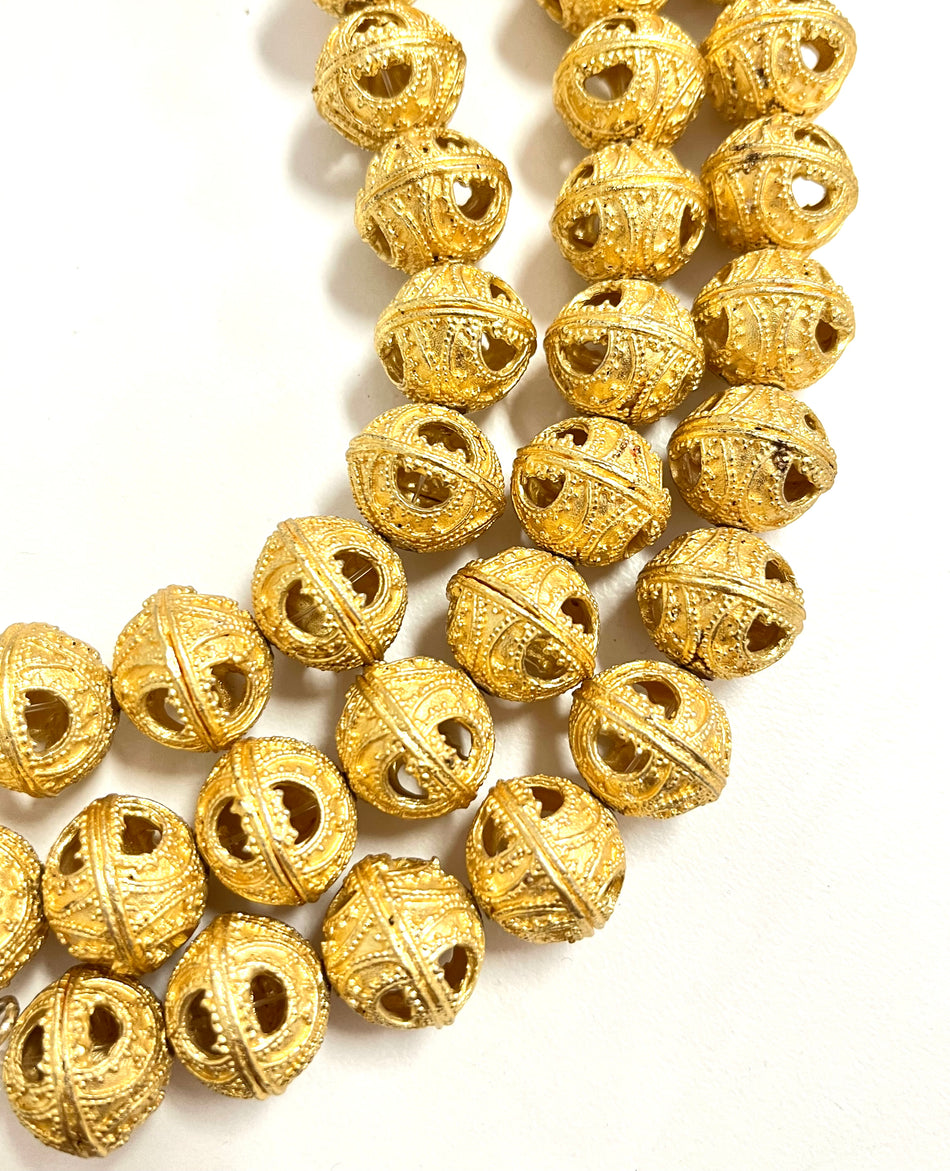 Gold-Filled Round Spacer Strand, 18mm