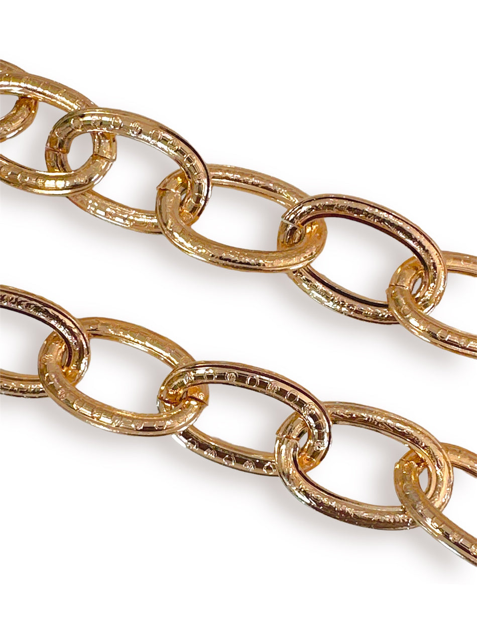 Large Aluminum Gold Chain, 1/2 Yard