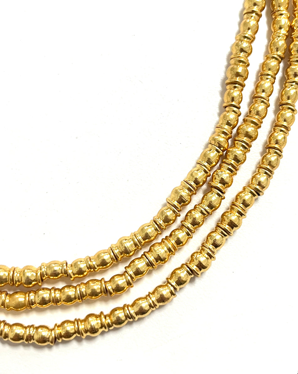 Gold-Filled Barrel Spacer Strand, 7mm