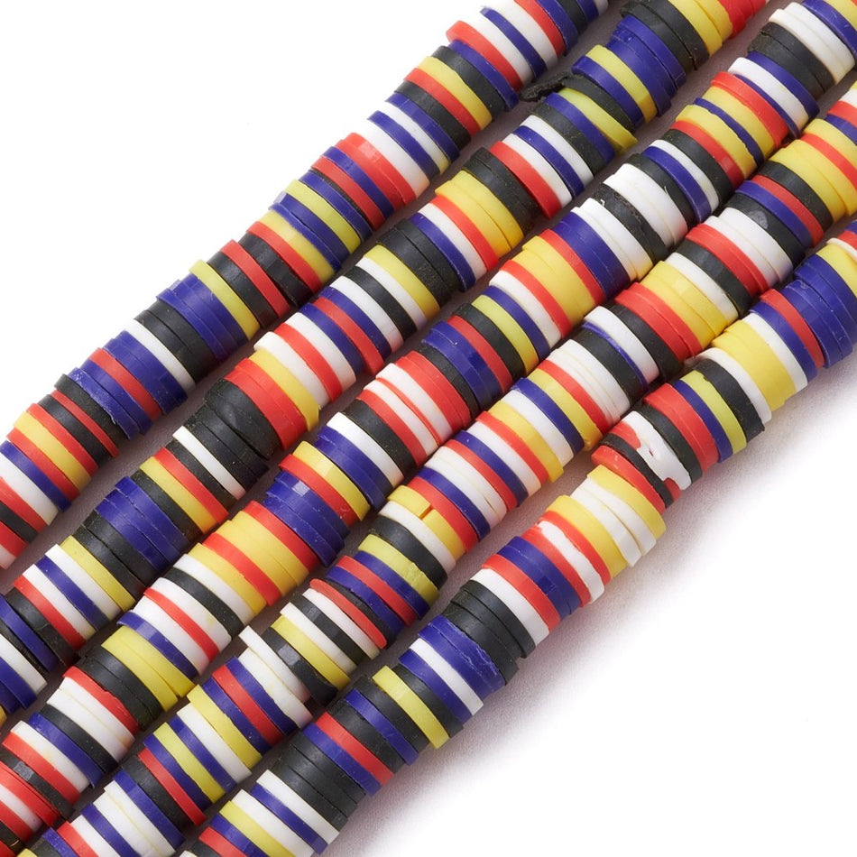 Multicolor Polymer Clay Strand #7, 8mm