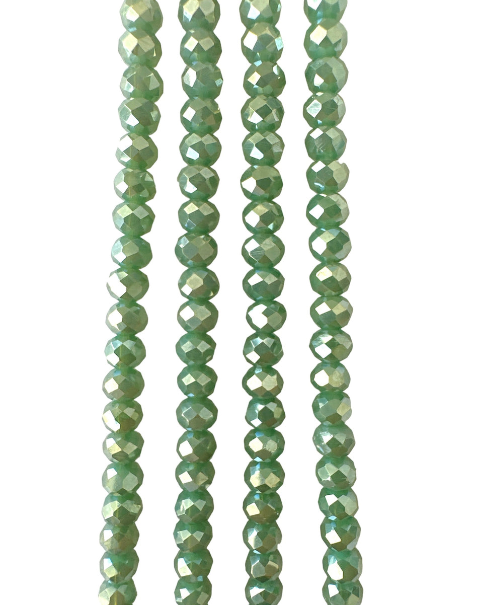 Faceted Green Crystal Strand