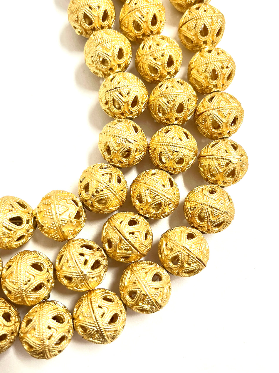 Gold-Filled Round Spacer Strand, 18mm