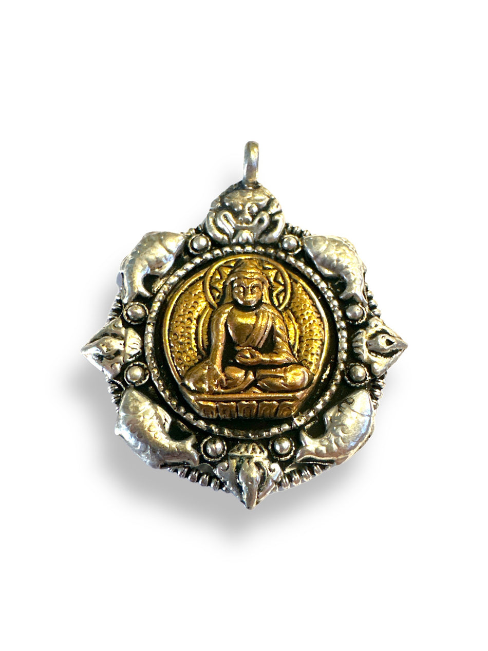 Tibetan Buddha Pendant, 1pc