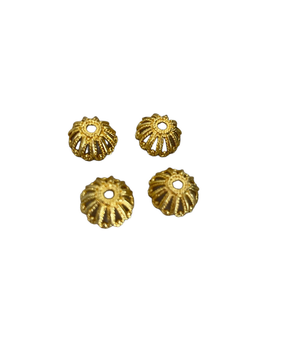 Flower bead cap, 18mm 4pcs