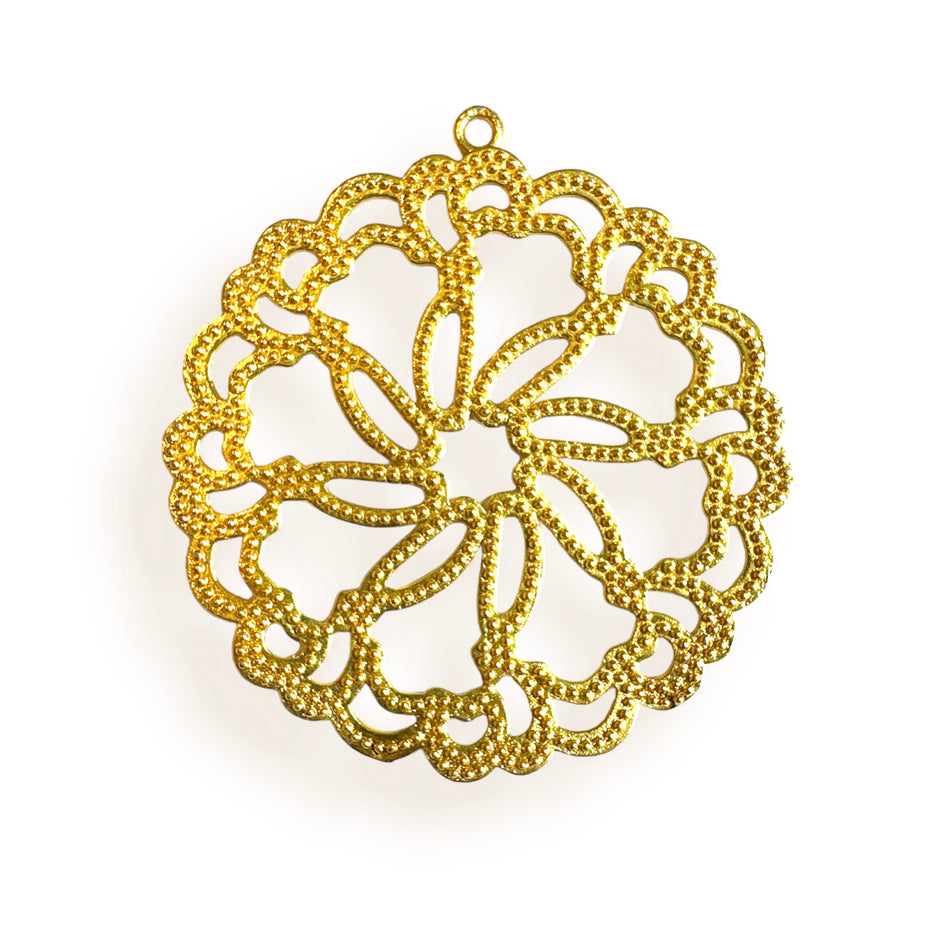 Gold-Filled Daisy Pendant 55mm, 1pc