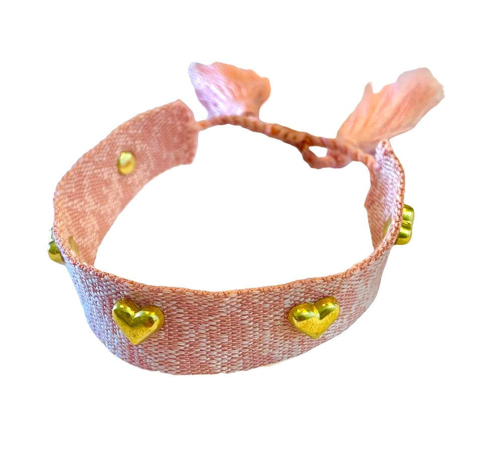 Pink Cloth Bracelet