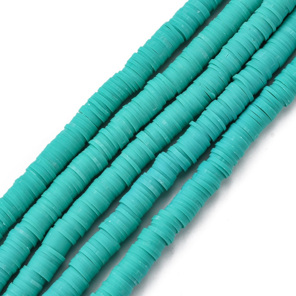 Turquoise Polymer Clay Strand, 8mm